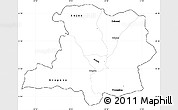 Blank Simple Map of Kicevo, cropped outside