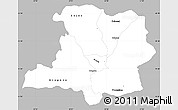 Gray Simple Map of Kicevo, single color outside
