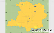 Savanna Style Simple Map of Kicevo, single color outside
