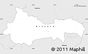 Silver Style Simple Map of Kratovo