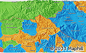 Political 3D Map of Kriva Palenka