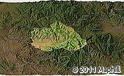 Satellite 3D Map of Kriva Palenka, darken