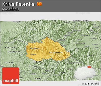 Savanna Style 3D Map of Kriva Palenka