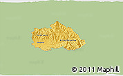 Savanna Style 3D Map of Kriva Palenka, single color outside
