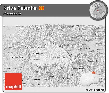 Silver Style 3D Map of Kriva Palenka