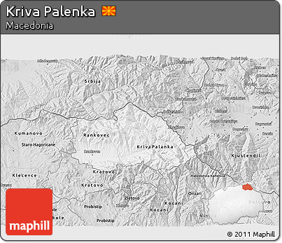 Silver Style 3D Map of Kriva Palenka