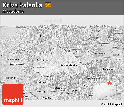 Silver Style 3D Map of Kriva Palenka