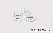 Silver Style 3D Map of Kriva Palenka, single color outside