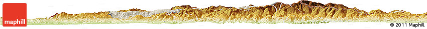 Shaded Relief Horizon Map of Kriva Palenka, physical outside Shaded Relief Horizon Map of Kriva Palenka, physical outside