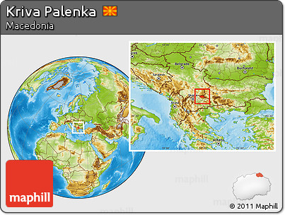 Physical Location Map of Kriva Palenka