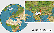 Satellite Location Map of Kriva Palenka, highlighted country