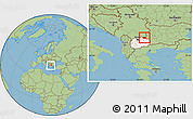 Savanna Style Location Map of Kriva Palenka, highlighted country, within the entire country