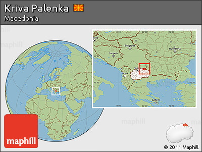 Savanna Style Location Map of Kriva Palenka, highlighted country