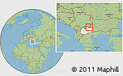 Savanna Style Location Map of Kriva Palenka, highlighted country