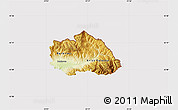 Physical Map of Kriva Palenka, cropped outside