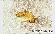 Physical Map of Kriva Palenka, lighten
