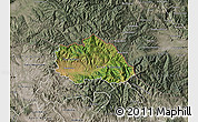 Satellite Map of Kriva Palenka, semi-desaturated