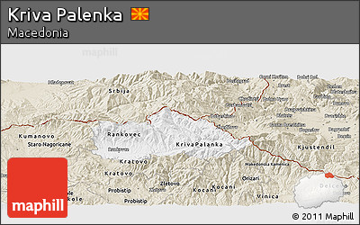 Classic Style Panoramic Map of Kriva Palenka