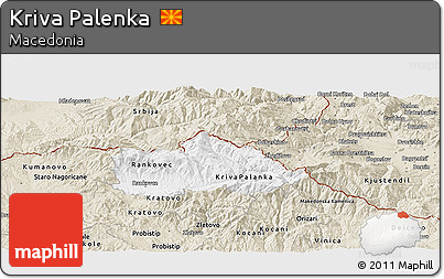 Classic Style Panoramic Map of Kriva Palenka