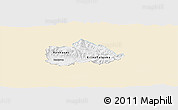 Classic Style Panoramic Map of Kriva Palenka, single color outside