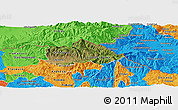 Satellite Panoramic Map of Kriva Palenka, political outside