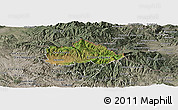 Satellite Panoramic Map of Kriva Palenka, semi-desaturated