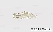 Shaded Relief Panoramic Map of Kriva Palenka, cropped outside