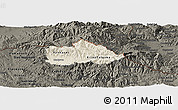 Shaded Relief Panoramic Map of Kriva Palenka, darken
