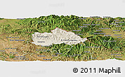 Shaded Relief Panoramic Map of Kriva Palenka, satellite outside