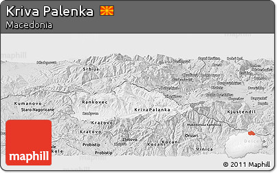 Silver Style Panoramic Map of Kriva Palenka
