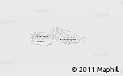 Silver Style Panoramic Map of Kriva Palenka, single color outside