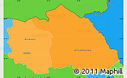 Political Shades Simple Map of Kriva Palenka