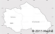 Silver Style Simple Map of Kriva Palenka, cropped outside