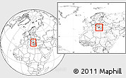 Blank Location Map of Macedonia, within the entire continent