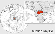 Blank Location Map of Macedonia, highlighted continent