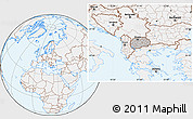 Gray Location Map of Macedonia, lighten