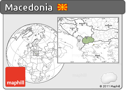 Savanna Style Location Map of Macedonia, blank outside