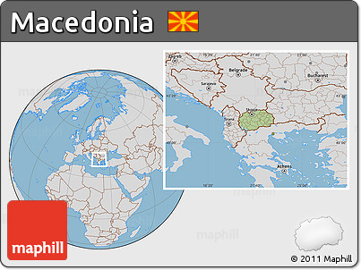 Savanna Style Location Map of Macedonia, lighten, desaturated, land only