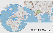 Savanna Style Location Map of Macedonia, lighten, desaturated, land only