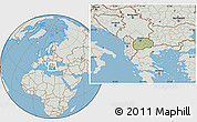 Savanna Style Location Map of Macedonia, lighten, semi-desaturated, land only