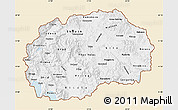 Classic Style Map of Macedonia, single color outside