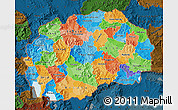 Political Map of Macedonia, darken