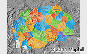 Political Map of Macedonia, desaturated