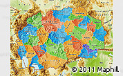 Political Map of Macedonia, physical outside
