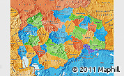 Political Map of Macedonia, political shades outside