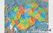 Political Map of Macedonia, semi-desaturated