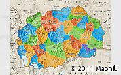 Political Map of Macedonia, shaded relief outside