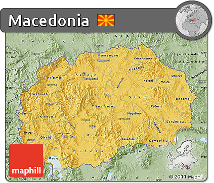 Savanna Style Map of Macedonia