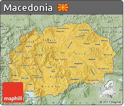 Savanna Style Map of Macedonia