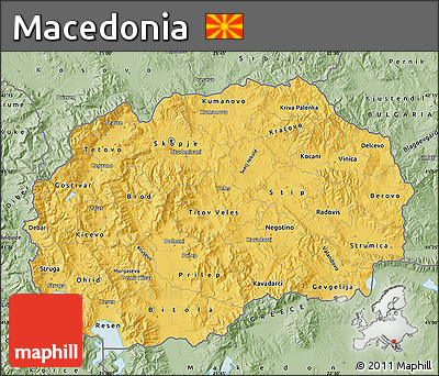 Savanna Style Map of Macedonia